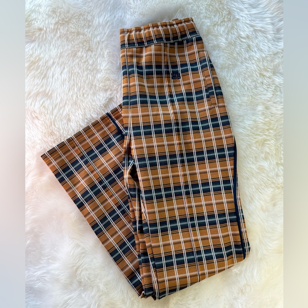 Wales Bonner check-pattern stright-leg trousers